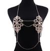 Sexy Rhinestone Chain Body Lingerie Set Heart Body Jewelry for Women Fashion Bikini Underwear Bling Crystal Bra Thong #0699