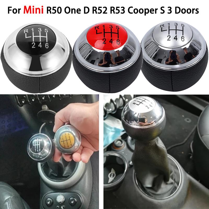 5/6 Speed Car Gear Shift Knob Shifter Lever Hand Ball For Mini R50 One D R52 R53 Cooper S 3 Doors 2001 2002 2003 2004 2005-2008