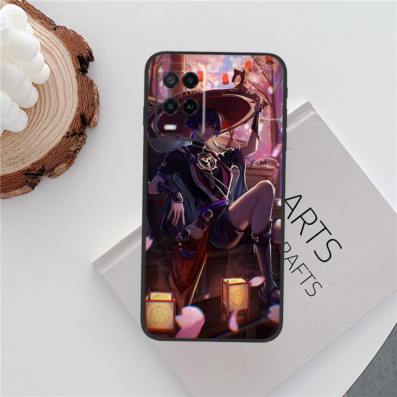 Scaramouche Genshin Impact For OPPO A57 A77 A78 A17 A16 A76 A96 A15 A52 A72 A91 A93 A54 A74 A94 A5 A9 A31 A53s A54s Case
