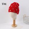 Täglicher Ausflug Warme Accessoires Bling Strass Strickmütze, Street Punk Strick Winter Stilvoll Kälteschutz Kopfbedeckung Beanie für Damen Herbst