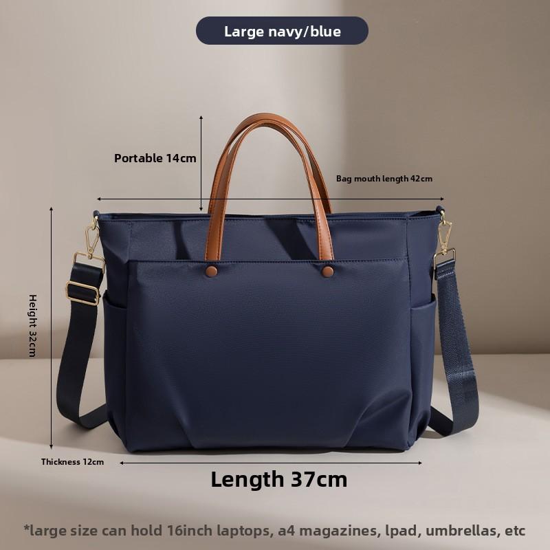 Commuter Hand-held Briefcase with Large Capacity and Single-shoulder Crossbody Tote Bag