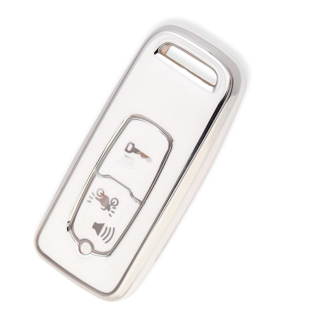 Key Case Compatible with Honda Motorcycle PCX125 Key Cover PCX Forza mf17 Smart Key Case Keychain Cat Ears [ZANEKO] 150/125 (JK05) (Cute White)