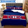 3PCS Canadiens Hockey Team Bedding Set,Including 1pc Duvet Cover And 2pcs Pillowcases Perfect for Bedroom, Dormitory, Fan Christmas Gift