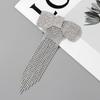 Bow Fringe Hairpin For Women  Temperament Hair Clip Korean Light Luxury Hair Accessories Gold Silver Color