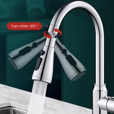 Universal 360 Rotatable Kitchen Faucet Extender Aerator Plastic Splash Filter Kitchen Sink Faucet Replaceable Silver Black