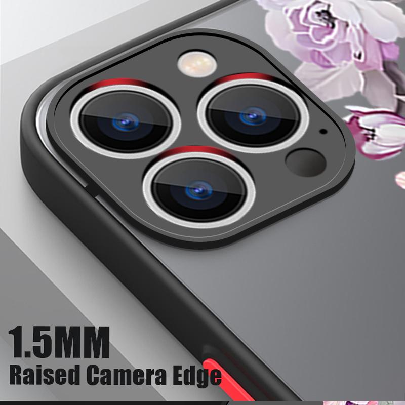 Purple Peony Print Magnetic Phone Case For iPhone 15 16 14 Pro Max 16 PLus 13 12 Pro 11 For Magsafe Wireless Charge  Hard Cover