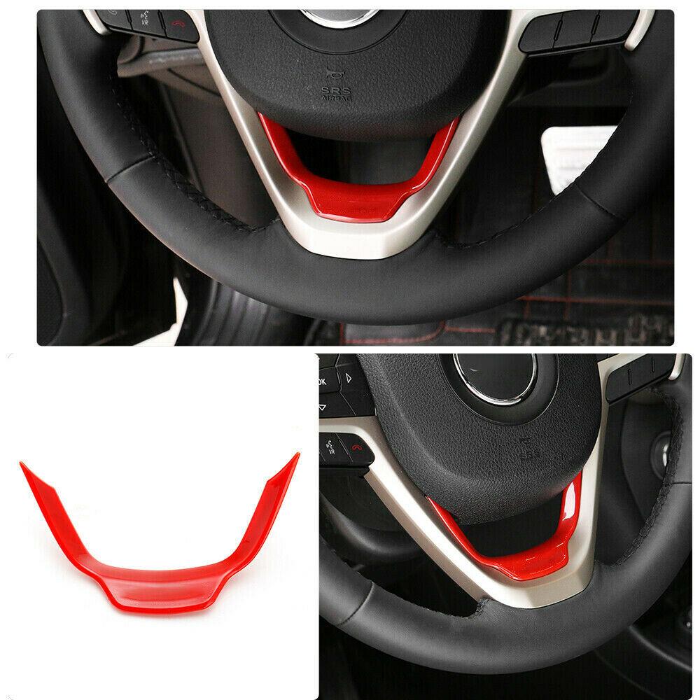 Red Steering Wheel Moulding Cover Trim For Jeep Grand Cherokee & Cherokee 2014+