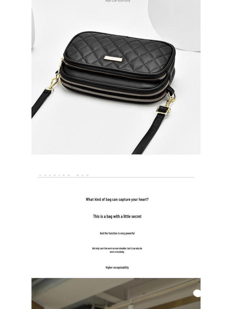 Amai Gu Women's Soft Leather Three-Layer Crossbody Bag - 2023 Spring/Summer Versatile Design