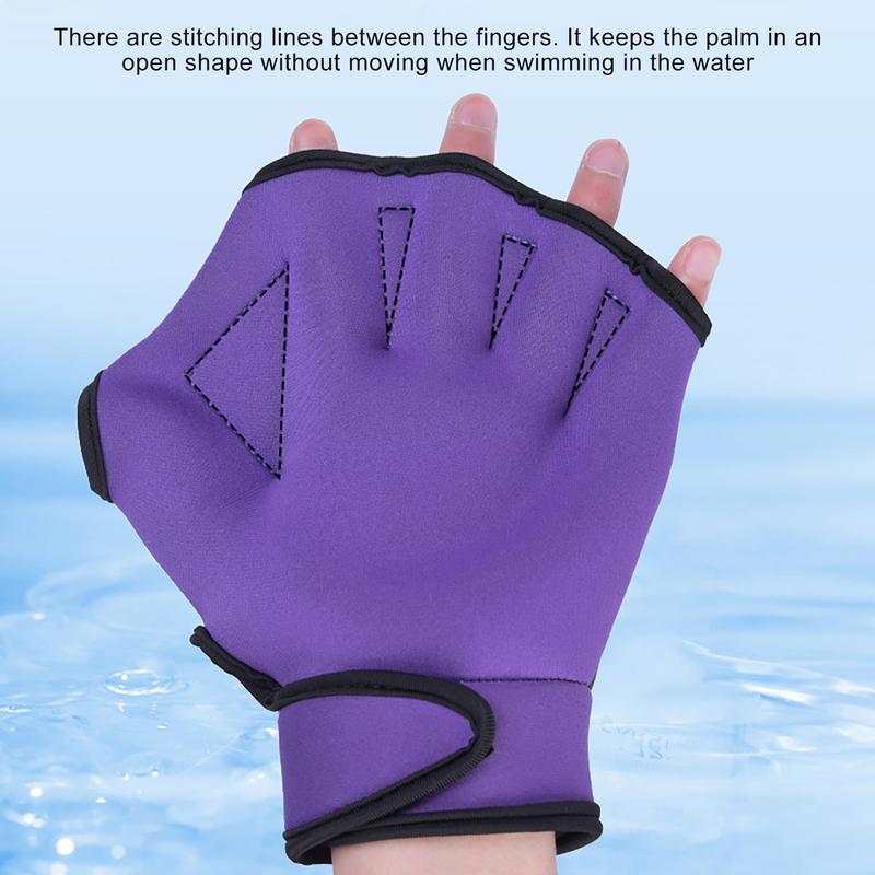 Swimming Resistant Gloves Water Gloves Aquatic Mittens Rubber Mittens Diving Gear For Helping Upper Body Resistant Water