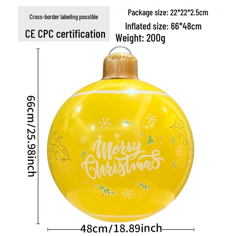 Cross-Border Christmas Courtyard Decoration: PVC Lantern & Inflatable Christmas Ball Set