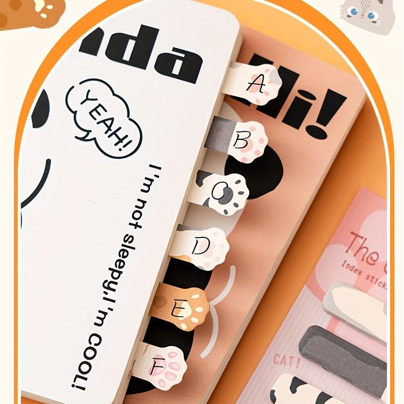 4pcs Kawaii Cat & Puppy Shaped Memo Stickers Self-Adhesive Cartoon Index Labels Sticky Notes Creative Classification Pad