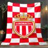 1PC Monaco Football club Printed Soft Flannel Blanket Throw for Adult Bedroom Living Room Sofa Camping Travel Fan gifts Christmas Gifts