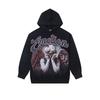Street Style Hooded Sweatshirt Men Women Loose Fit Printed Design Casual Wear