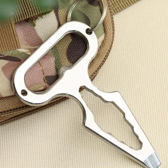 Compact Outdoor Defense Tool Portable Wrench Bottle Opener Keychain Camping Wrench Picnic Accessories
