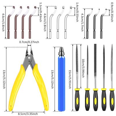 3D Printing Model Deburring Tool Trimming Knife Scraper Fixed Handle Plastic Burr Knife Trimming Neaten Deburring Pruning Kit