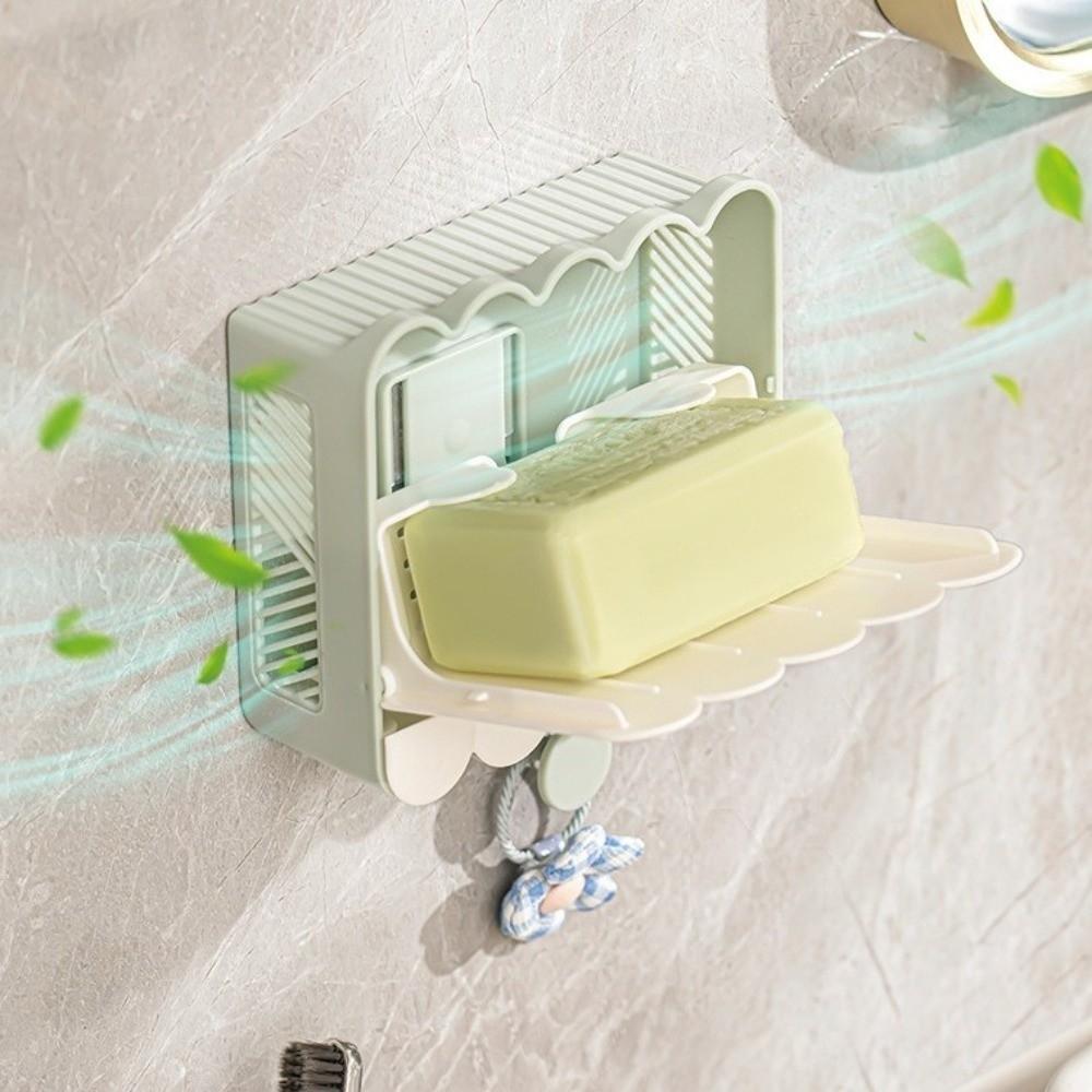 Plastic Wall Mounted Soap Box Waterproof Soap Storage Rack Soap Organizer Soap Dish  Household