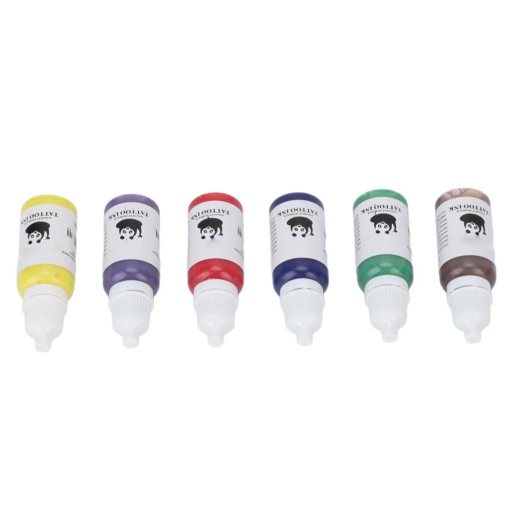 6 Color 15ml Tattoo Pigment Set Professional Home Salon Fast Coloring Tattoo Ink for Novice Tattoo Artist
