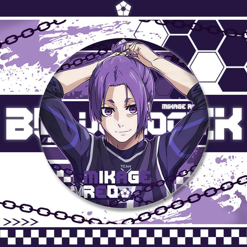 Insignă Dublă Intermitentă Blue Lock 75mm Broșă de Piept Accesorii Cosplay Bijuterii Cadouri