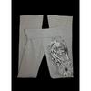 Y2K Gothic Cross Print Flared Pants Women Streetwear Casual Yoga Trousers