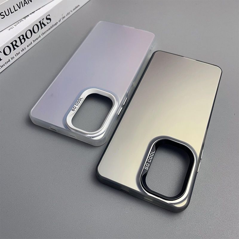 Matte Gradient Phone Case with Color-Block Lens Frame for Infinix HOT 60 5G 60i Pro Pro+ 50 4G 50i 40 40i 30i NFC 30 Play 20s 20 PLAY 12i 12