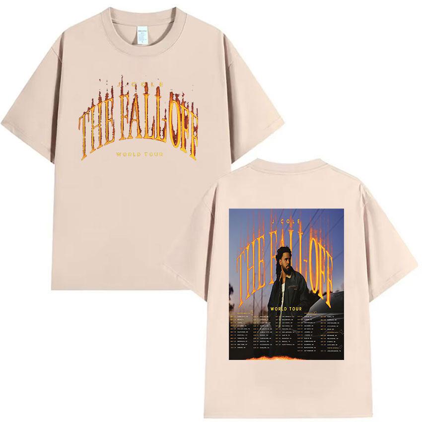 J.Cole The Fall Off Welttournee 2026 Grafik T-Shirt Unisex Vintage Hochwertiges Mode-T-Shirt Kleidung Übergroßes Baumwoll-T-Shirt
