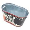 Oval Ice Bucket Tinplate Large Drink Cooling Beverage Tub Ice Container for Party Beer Champagne Cocktails