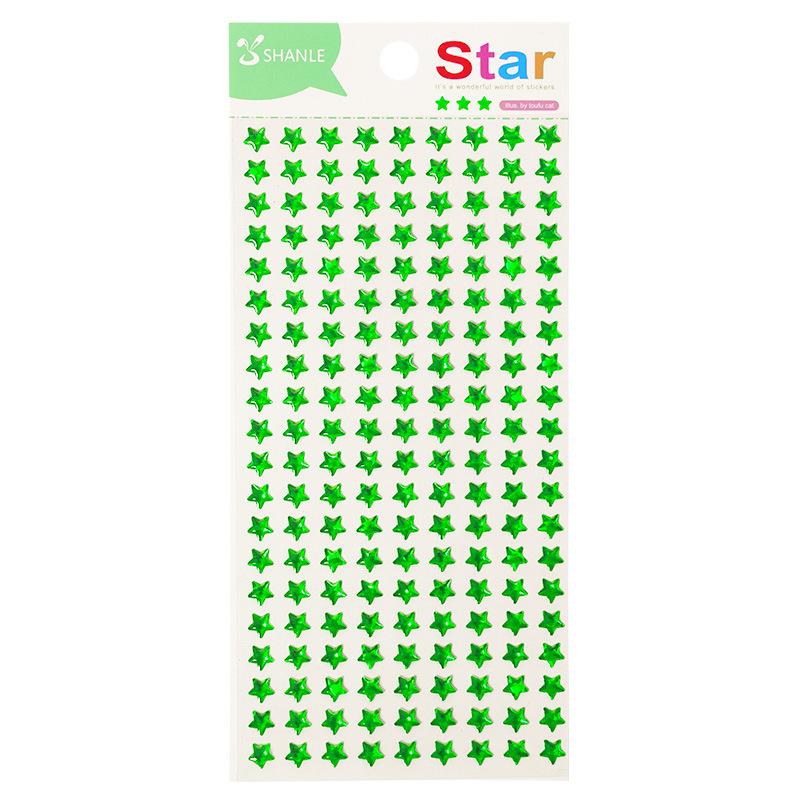 Color Little Star Sticker Red Love Crystal Three-dimensional Children's Reward Sticker Kindergarten Baby Puzzle Handmade