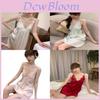 Pure Desire Summer Women Ice Silk Sleeveless Nightdress With Chest Padding For Home Sleepwear