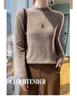 100% Pure Wool Thick Knit Half-High Neck Sweater - Luxurious Cashmere Base Layer for Autumn/Winter