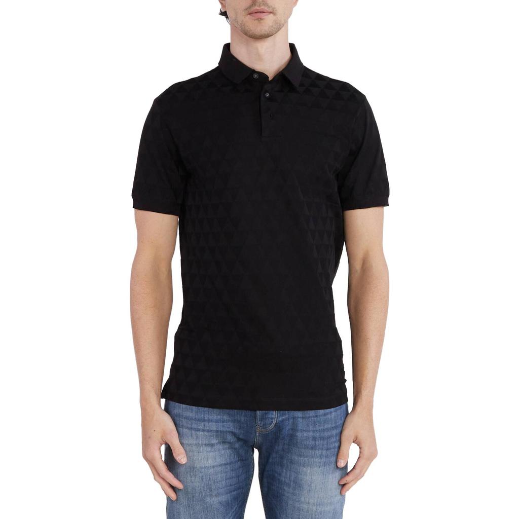 EMPORIO ARMANI Polo Shirts Men's Dark Blue Polo Collar Moderate Straight Fit 6R1F87-1JGYZ-09N6