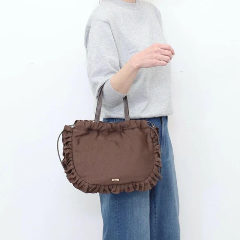 Samir Nasri Ruffle Drawstring Shoulder Bag 2512211023 Brown (044)