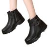 Snow cotton shoes women's winter new warm and velvet flat-bottomed non-slip short boots elderly boots women