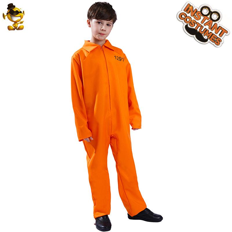 Halloween Boy Prisoner Stage Show Costume Boy Prisoner Cosplay Costume Little Boy Prisoner Uniform