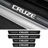 Carbon Fiber Door Sill Protector Stickers For Chevrolet Cruze Front Rear Threshold Decals Rear Trunk Bumper Guard Accessories