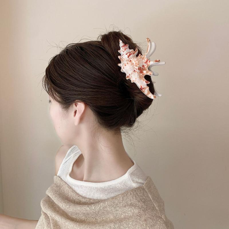 Acrylic Conch Hair Claws Korean Exaggerated Colorful Irregular Personality Large Hair Claw Women Girls Hair Accessories