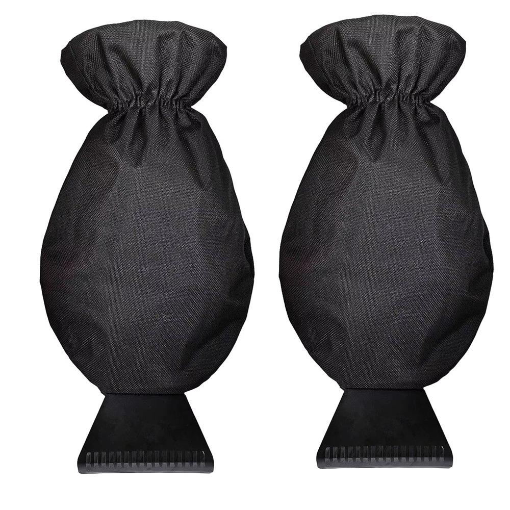 

1Pair Retractable Snow Shovel with Glove Remover Waterproof Car Ice Removal Scraper Gloves Vehicle чёрный