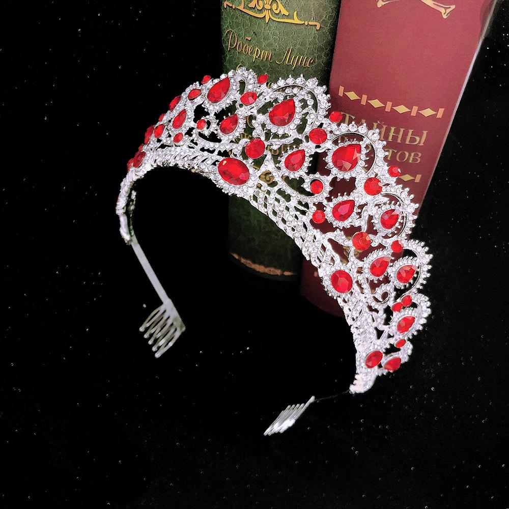 Couronne de Mariée Incrustée de Diamants Couronne en Cristal Haut de Gamme Tiare Accessoires de Mariage Peigne Couronne pour Femmes