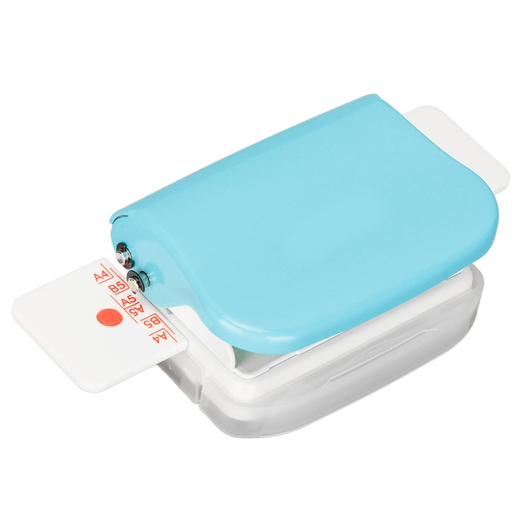 Manual Binding Machines Multipurpose 6 Holes Cinch Book Binding Machine for Home Office Light Blue