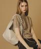 Masmarulez Leather 2Way Shirring Hobo Bag _ Beige Gray