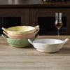 Ceramic Matte Binaural Bowl Japanese Household Soup Bowl Tableware Bowl Soup Noodle Bowl Salad Bowl Instant Noodle Bowl Tableware