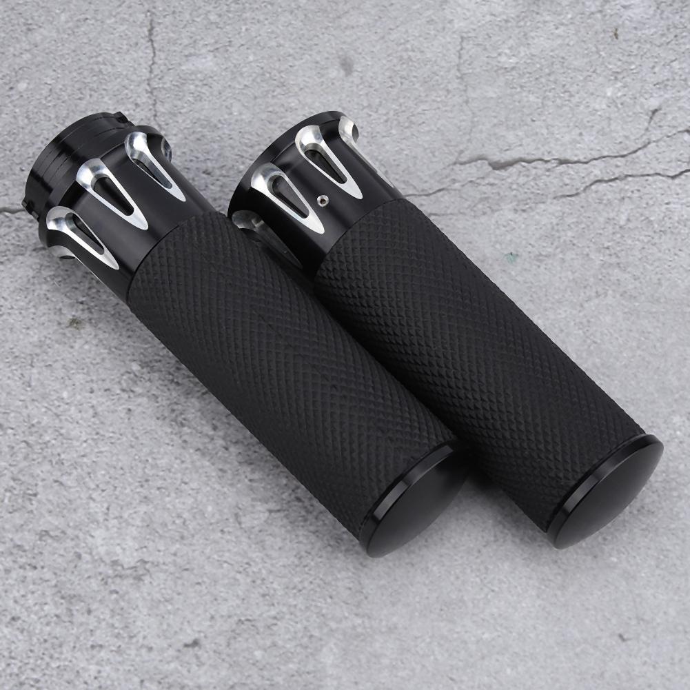 1" 25mm Universal Motorcycle Handlebar Cover Anti Slip Rubber Hand Grip Black