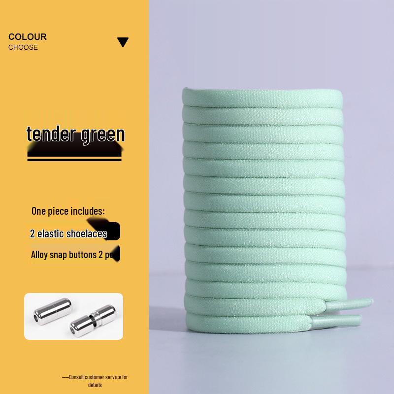 No-Tie Elastic Shoelaces with Buckle Capsule - Flat White