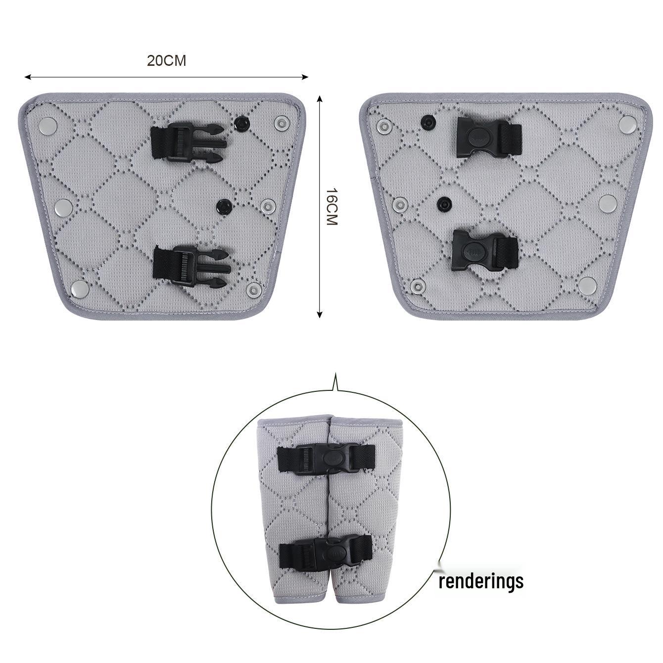 

Portable Baby Car Seat and Stroller Strap Cover: Anti-Kick Shoulder Protector and Safety Belt. 20x16CM світло-сірий колір