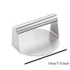 Pressa Carne Hamburger in Acciaio Inossidabile Pressa Carne Burger Circolare Quadrata Utensile da Cucina Piatto Pressa Carne 1 PZ