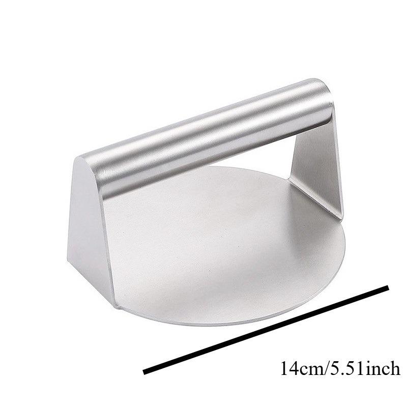Pressa Carne Hamburger in Acciaio Inossidabile Pressa Carne Burger Circolare Quadrata Utensile da Cucina Piatto Pressa Carne 1 PZ