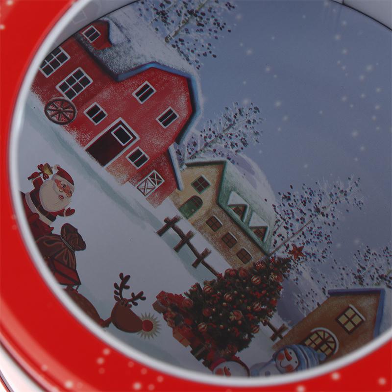 Christmas Tinplate Candy Box Santa Claus Tin Reusable Chocolate Storage Case For Gift Storage Home Cookie Packaging Box