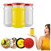 60X Glass Jars 315Ml Jar For Jam Honey Preserves + Lid Fi66