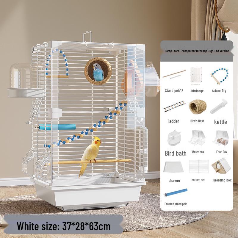 Luxury Birdcage with Breeding Box for Parrots and Budgies - Large Aviary for Cockatiels, Mynas, and More
