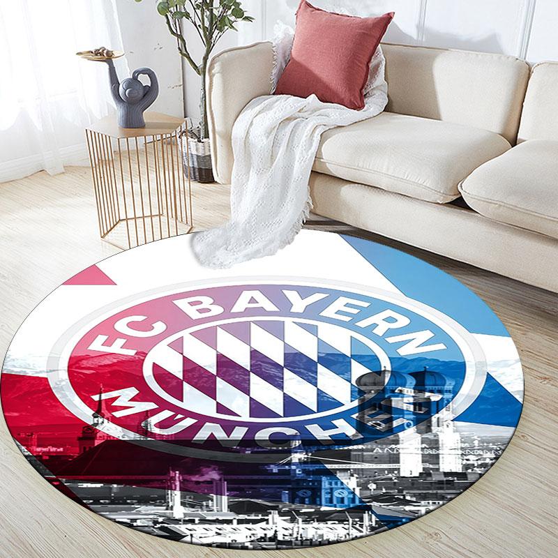 FC Bayern Munchen Pattern Round rug,Carpet Rug for Living Room Bedroom Playroom ,Non-slip Floor Mat,Holiday Gifts and Birthday Gifts.