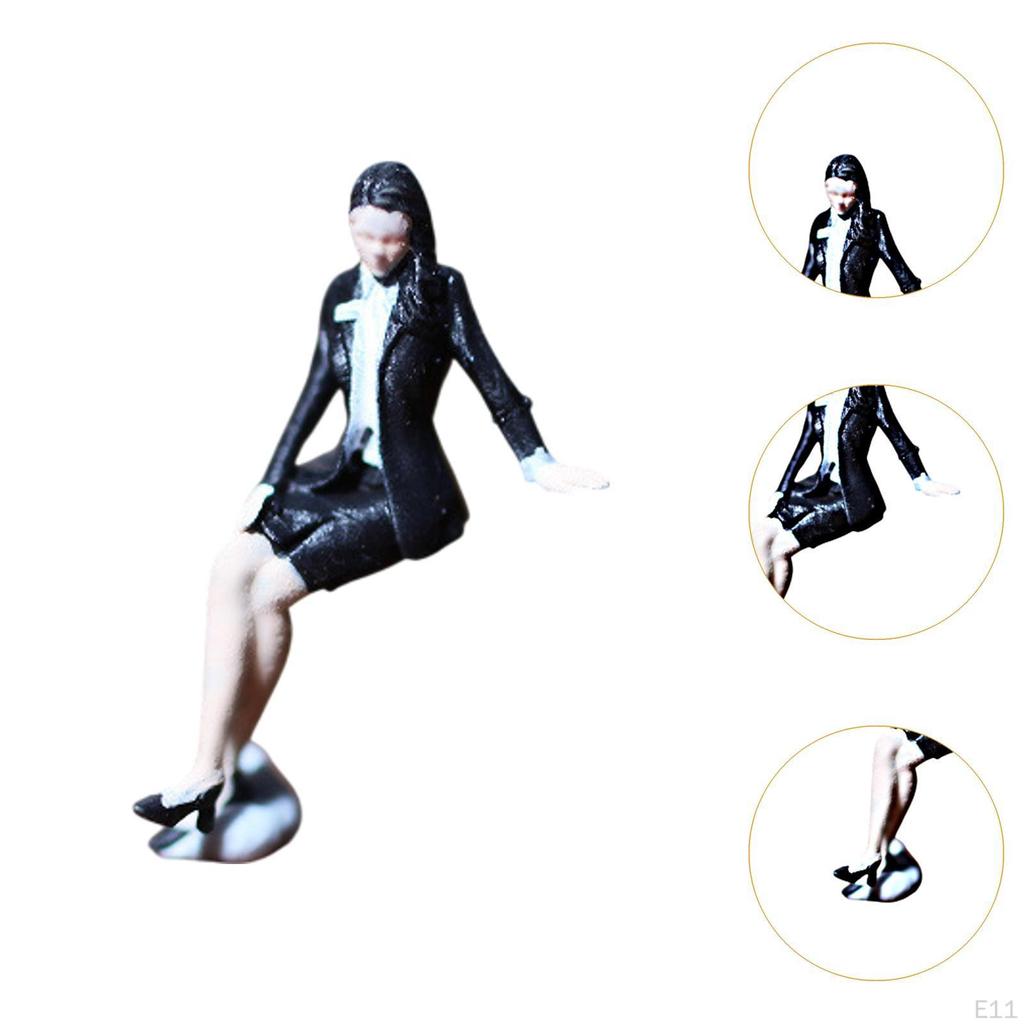 1/64 Scale Miniature Figure Diorama Accessory Women Model for Decoration
